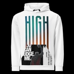 White High Graphic Pullover Hoodie